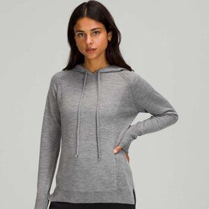 Lululemon Light 100% Merino Wool Hoodie EEUC black ladies size large